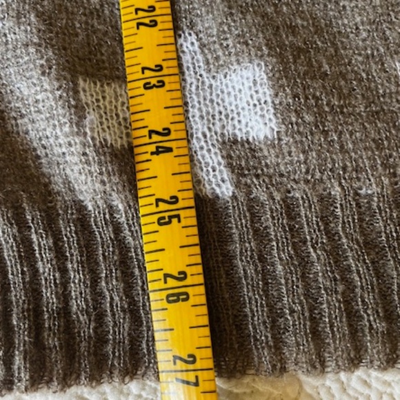 Women's - Press "I Want You to Stay" Beige & White Cross Sweater - Small - Picture 7 of 16